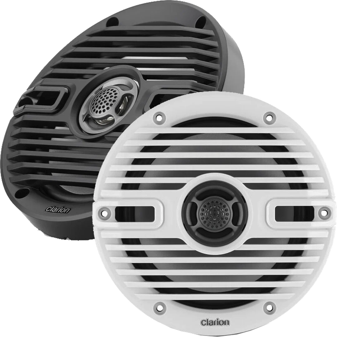 010-03193-00 – CLARION Speaker, Speaker Pair, 6.5-Inch Marine Coaxial Speakers With 0.5-Inch (13 Mm) Silk Dome Tweete...